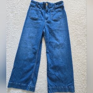 Anthropologie By Maeve The Collete Crop Wide Leg Jeans Sz 29